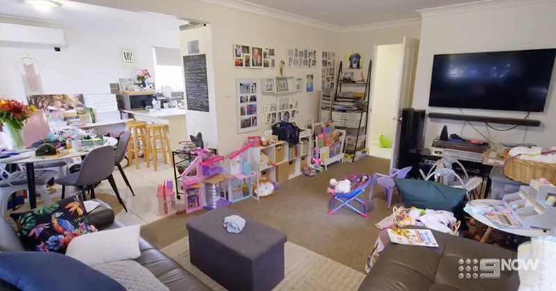 Caroline and Adrian's cluttered space