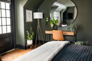 Declutter Your Home in a Weekend - minimalist bedroom with nice decor and plants