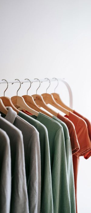 Organise your house - a neat row of hanging shirts